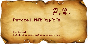 Perczel Mátyás névjegykártya