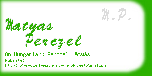 matyas perczel business card