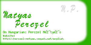 matyas perczel business card